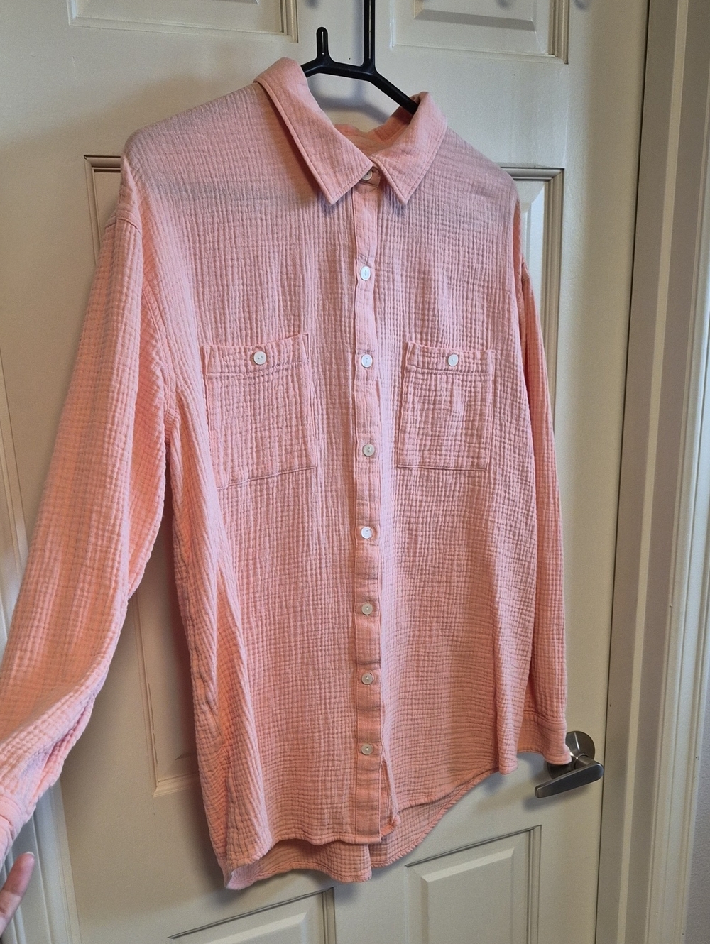 Caslon Women Gauze Cotton Button Down
